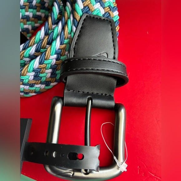 Nike Other - NIKE Belt,Nike Multicolor Braided Belt with Black Leather